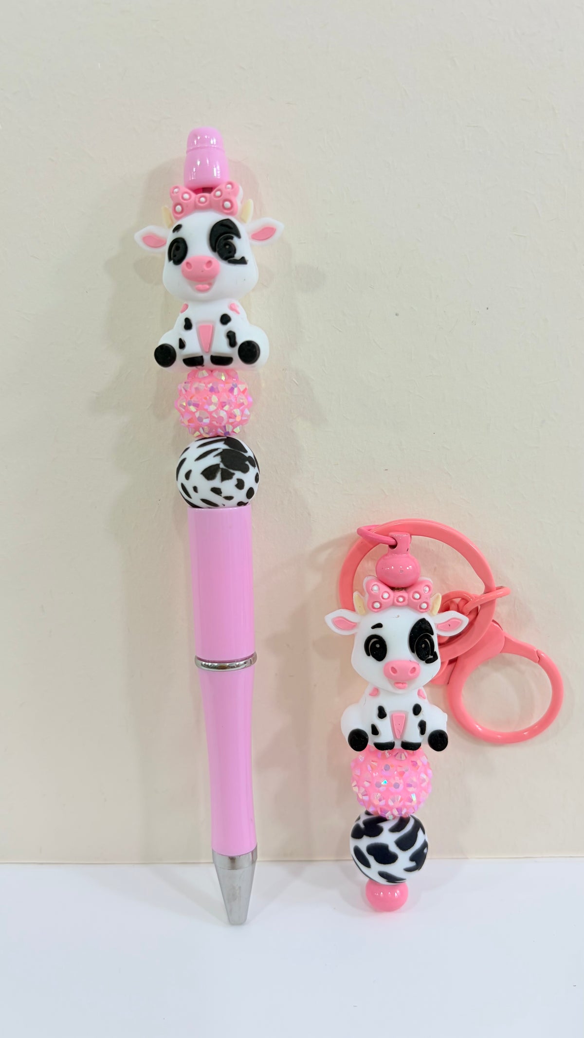 cow bead pen and Keychain