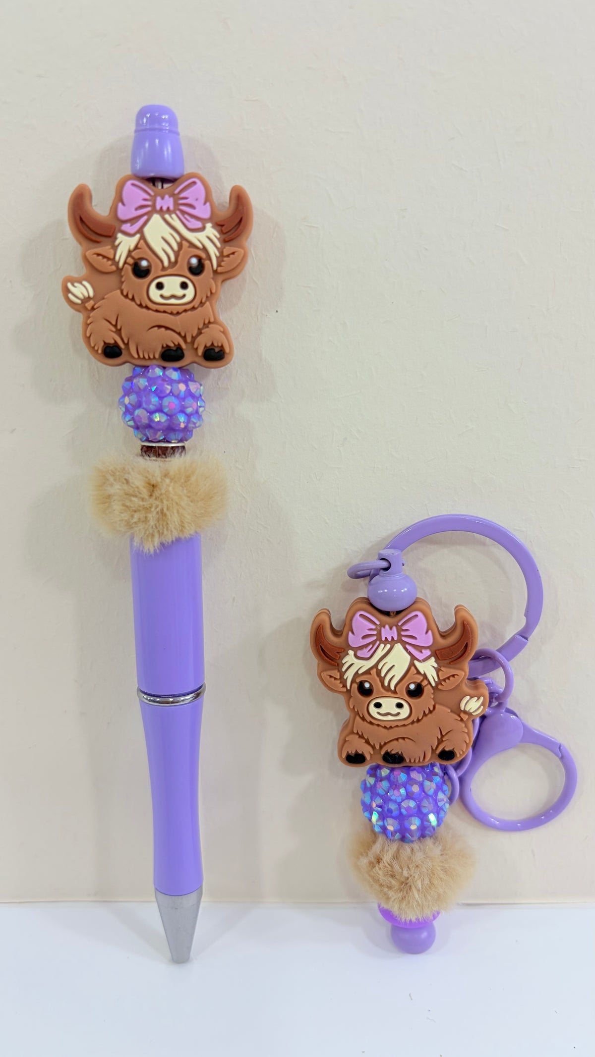 cow bead pen and Keychain