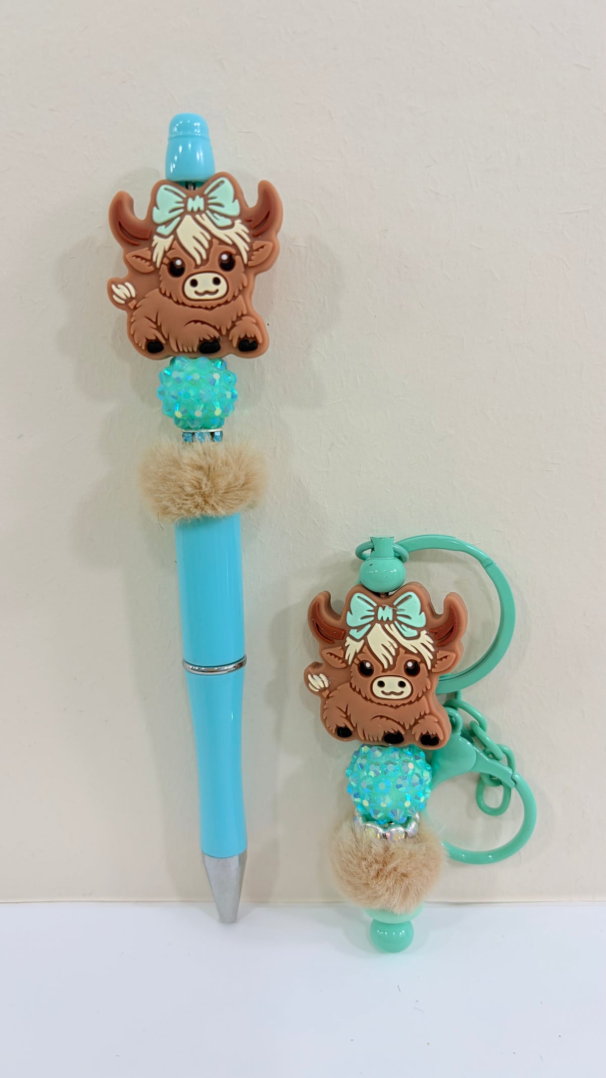 cow bead pen and Keychain